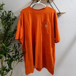 Carhartt Men's Orange Pocket T-Shirt